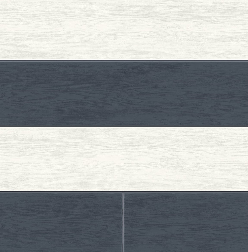 Malibu PS Two Toned Shiplap Coastal Shiplap - Navy Blue | Peel and Stick Removable Wallpaper