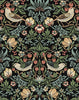 Malibu PS Aves Garden Vintage Botanical - Ebony | Peel and Stick Removable Wallpaper