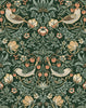 Malibu PS Aves Garden Vintage Botanical - Forest Green | Peel and Stick Removable Wallpaper