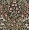 Malibu PS Tulip Garden Vintage Floral - Ebony & Red Clay | Peel and Stick Removable Wallpaper
