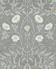 Malibu PS Stenciled Floral Vintage Floral - Alloy Grey | Peel and Stick Removable Wallpaper