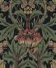Malibu PS Primrose Floral Vintage Floral - Denim Blue & Auburn | Peel and Stick Removable Wallpaper