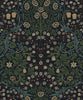 Malibu PS Victorian Garden Vintage Floral - Midnight Blue & Evergreen | Peel and Stick Removable Wallpaper