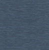Malibu PS Cyrus Faux Grasscloth Contemporary Grasscloth - Naval Blue & Metallic Silver | Peel and Stick Removable Wallpaper
