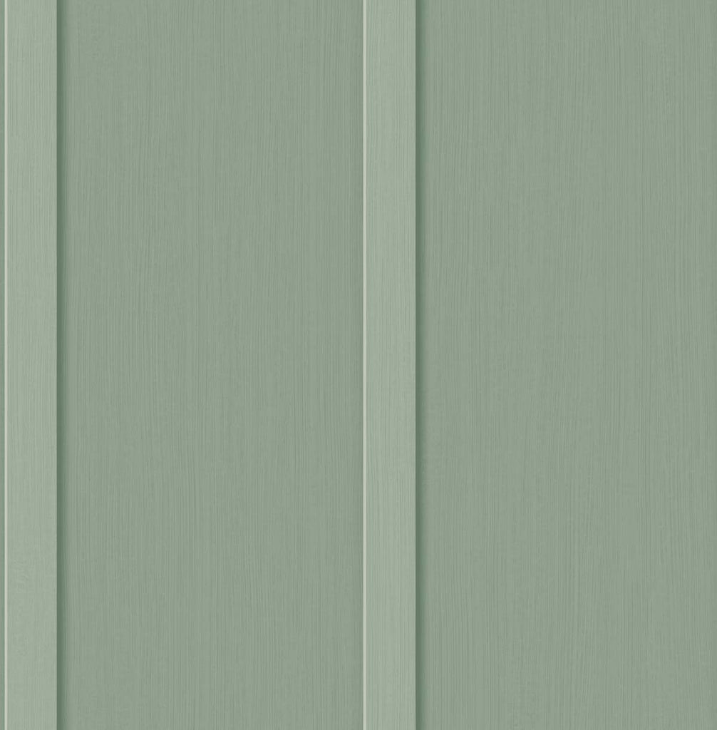 Malibu PS Faux Board & Batten Coastal Wood - Sage Green | Peel and Stick Removable Wallpaper