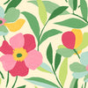 Malibu PS Garden Block Floral Contemporary Floral - Pink & Kelly Green | Peel and Stick Removable Wallpaper