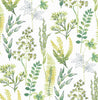 Malibu PS Wild Garden Contemporary Botanical - Lemon Lime | Peel and Stick Removable Wallpaper