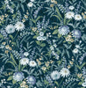 Malibu PS Vintage Floral Vintage Floral - Teal | Peel and Stick Removable Wallpaper