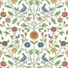 Malibu PS Bird Toile Transitional Floral - White | Peel and Stick Removable Wallpaper
