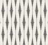 Malibu PS Striped Ikat Contemporary Ikat - Ebony & Linen | Peel and Stick Removable Wallpaper