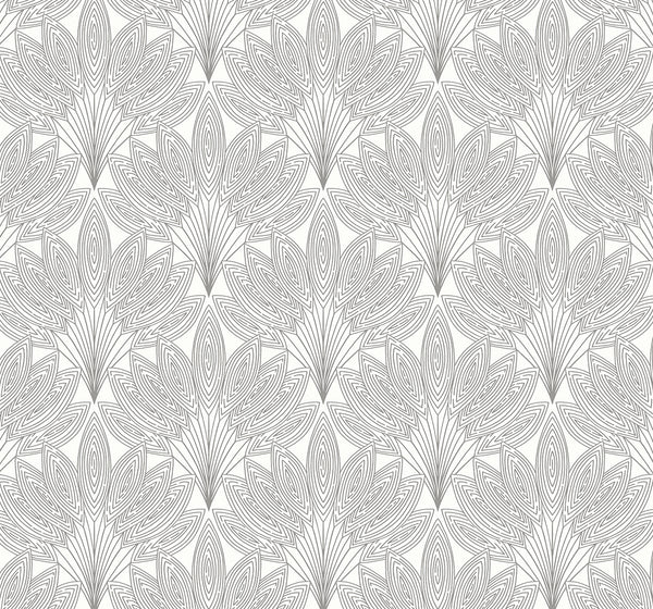 Malibu Ps Peacock Leaves Contemporary Botanical - Metallic Silver | Peel and Stick Removable Wallcovering