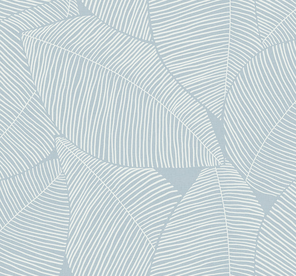 Malibu Ps Summer Magnolia Coastal Botanical - Blue Skies | Peel and Stick Removable Wallcovering
