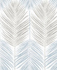 Malibu PS Two Toned Palm Coastal Botanical - Blue Mist & Daydream Grey | Peel and Stick Removable Wallpaper