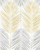 Malibu PS Two Toned Palm Coastal Botanical - Wheat & Daydream Grey | Peel and Stick Removable Wallpaper