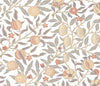 Malibu PS Pomegranate Vintage Botanical - Daydream Grey & Melon | Peel and Stick Removable Wallpaper