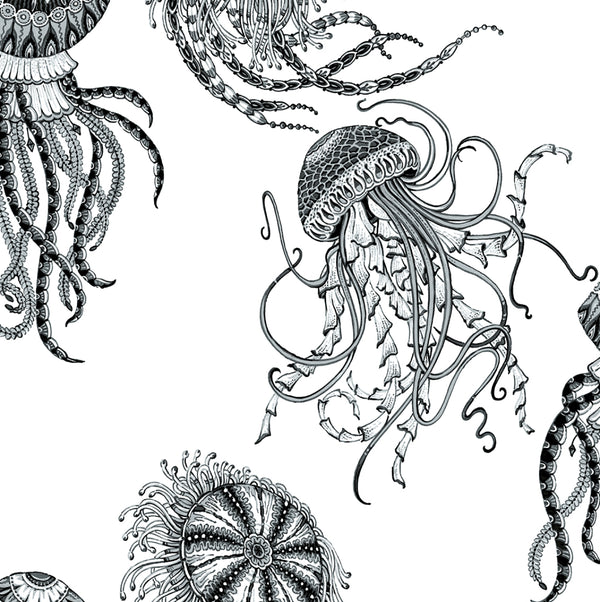 Malibu Ps Jellyfish Coastal Novelty - Inkwell | Peel and Stick Removable Wallcovering