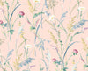 Malibu PS Meadow Flowers Transitional Floral - Lightly Pink | Peel and Stick Removable Wallpaper