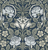Malibu PS Vintage Rose Vintage Floral - Bluestone | Peel and Stick Removable Wallpaper