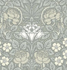 Malibu PS Vintage Rose Vintage Floral - Alloy Grey | Peel and Stick Removable Wallpaper