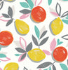 Malibu PS Fruit Toss Contemporary Botanical - Tropic Sunset | Peel and Stick Removable Wallpaper