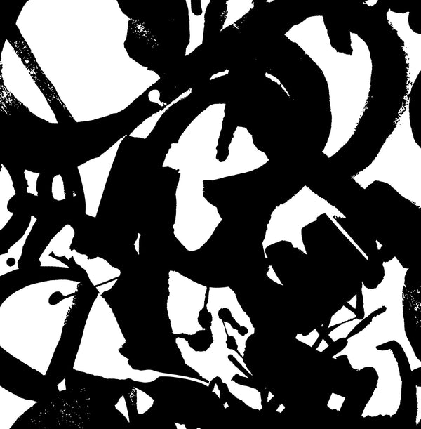 Malibu Ps Inkblot Contemporary Abstract - Onyx | Peel and Stick Removable Wallcovering