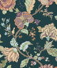 Malibu PS Kianna Jacobean Traditional Floral - Victorian Jade | Peel and Stick Removable Wallpaper
