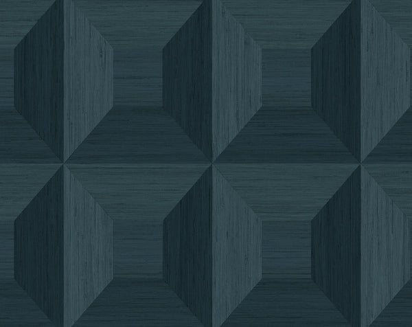 Malibu Ps Quadrant Geo Contemporary Geometric - Denim Blue | Peel and Stick Removable Wallcovering