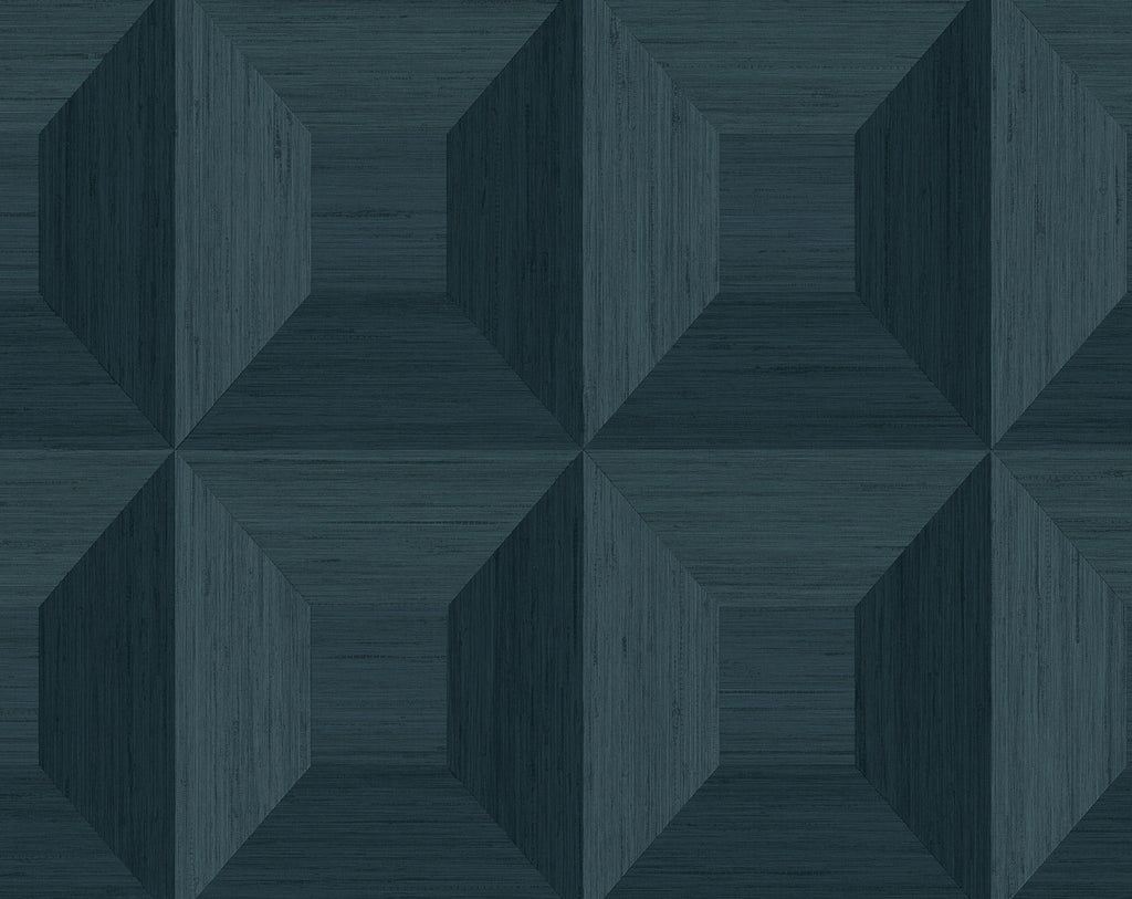 Malibu PS Quadrant Geo Contemporary Geometric - Denim Blue | Peel and Stick Removable Wallpaper