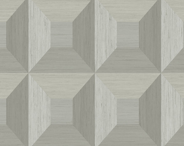 Malibu Ps Quadrant Geo Contemporary Geometric - Daydream Grey | Peel and Stick Removable Wallcovering