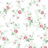 Malibu PS Blossom Floral Trail Contemporary Floral - Blush & Spearmint | Peel and Stick Removable Wallpaper