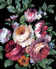 Malibu PS Large Bouquet Traditional Floral - Ebony & Jewel Box | Peel and Stick Removable Wallpaper