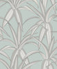 Malibu PS Tossed Cradle Plant Tropical Botanical - Blue Mist | Peel and Stick Removable Wallpaper