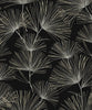 Malibu PS Pine Needles Contemporary Botanical - Ebony & Pavestone | Peel and Stick Removable Wallpaper