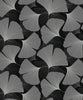 Malibu PS Tossed Ginkgo Leaf Contemporary Botanical - Ebony & Greystone | Peel and Stick Removable Wallpaper