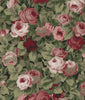 Malibu PS Rose Garden Traditional Floral - Garnet & Basil | Peel and Stick Removable Wallpaper