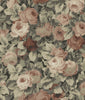 Malibu PS Rose Garden Traditional Floral - Dusty Mauve & Ash Grey | Peel and Stick Removable Wallpaper