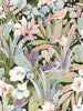 Malibu PS Blossoming Birds Transitional Botanical - Forest & Petal Pink | Peel and Stick Removable Wallpaper