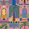 Malibu PS Tropical Facade Contemporary Novelty - Pink | Peel and Stick Removable Wallpaper