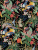 Malibu PS Tropical Canopy Contemporary Botanical - Ebony | Peel and Stick Removable Wallpaper