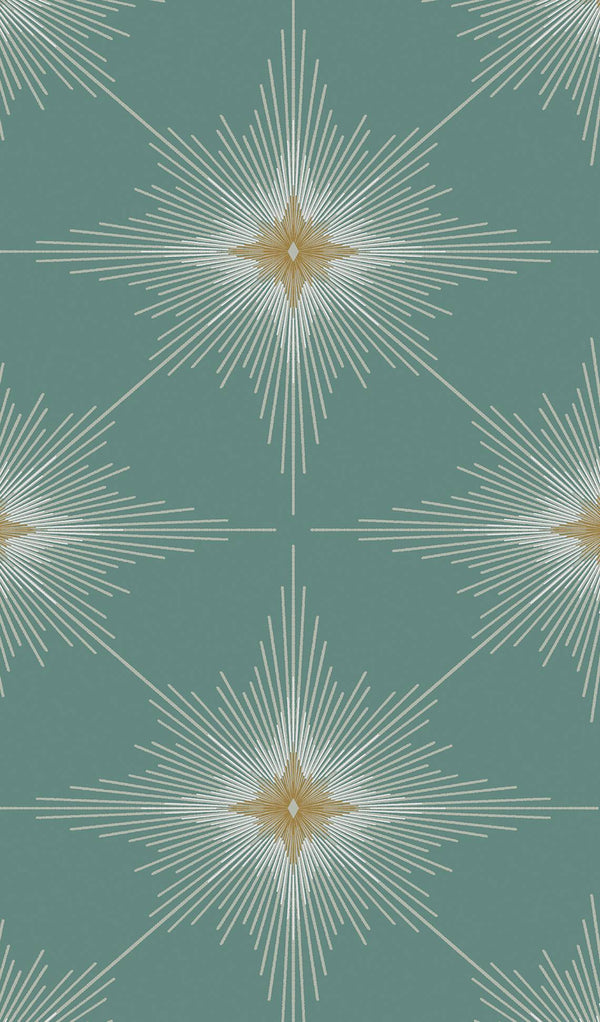 Malibu Ps Stellar Geo Contemporary Geometric - Seabreeze | Peel and Stick Removable Wallcovering