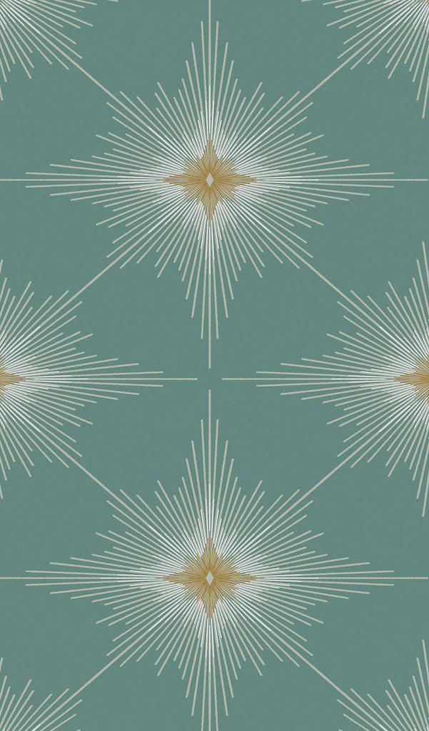 Malibu PS Stellar Geo Contemporary Geometric - Seabreeze | Peel and Stick Removable Wallpaper
