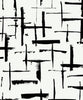Malibu PS Crosshatch Abstract Contemporary Abstract - Ebony & Eggshell | Peel and Stick Removable Wallpaper