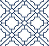 Malibu PS Lattice Geo Contemporary Geometric - Navy Blue | Peel and Stick Removable Wallpaper