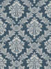 Malibu PS Seaside Damask Traditional Damask - Denim Blue | Peel and Stick Removable Wallpaper