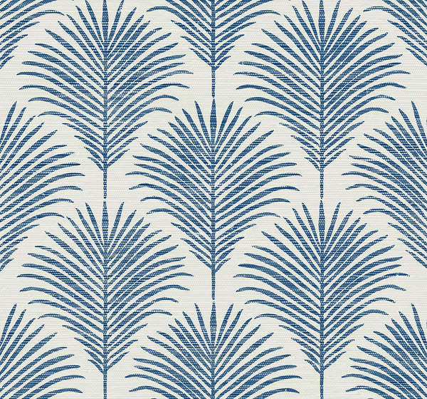 Malibu Ps Grassland Palm Coastal Botanical - Coastal Blue | Peel and Stick Removable Wallcovering