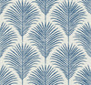 Malibu PS Grassland Palm Coastal Botanical - Coastal Blue | Peel and Stick Removable Wallpaper
