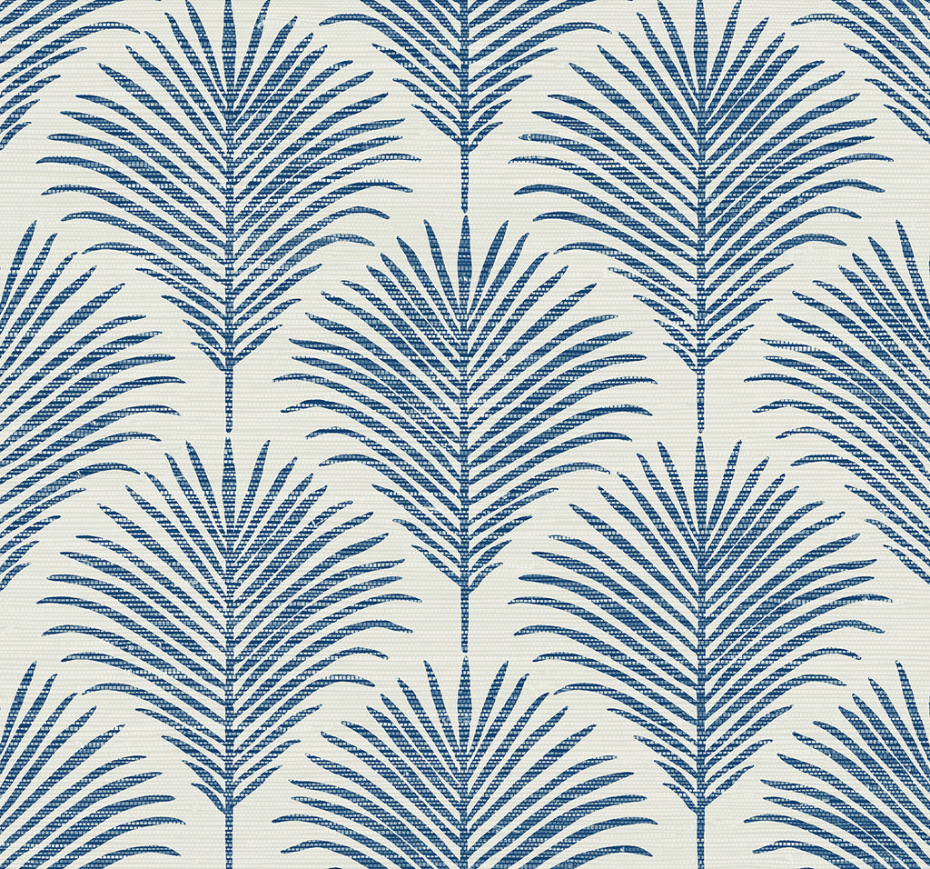 Malibu PS Grassland Palm Coastal Botanical - Coastal Blue | Peel and Stick Removable Wallpaper