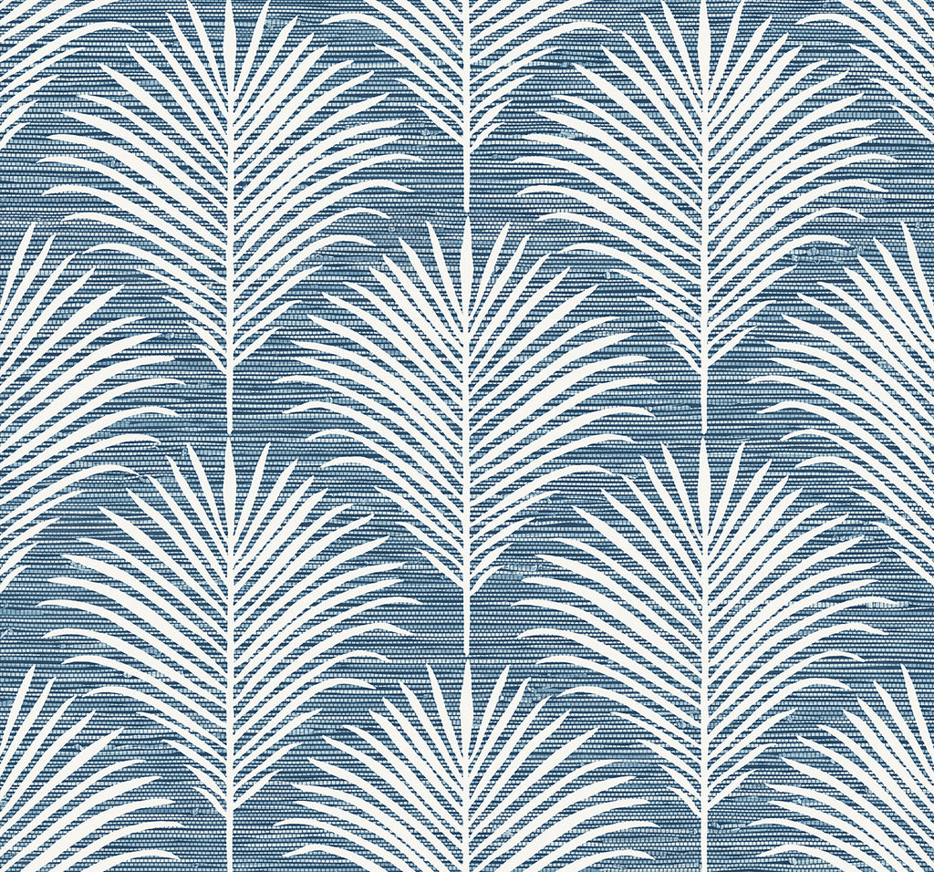 Malibu PS Grassland Palm Coastal Botanical - Blue Lagoon | Peel and Stick Removable Wallpaper