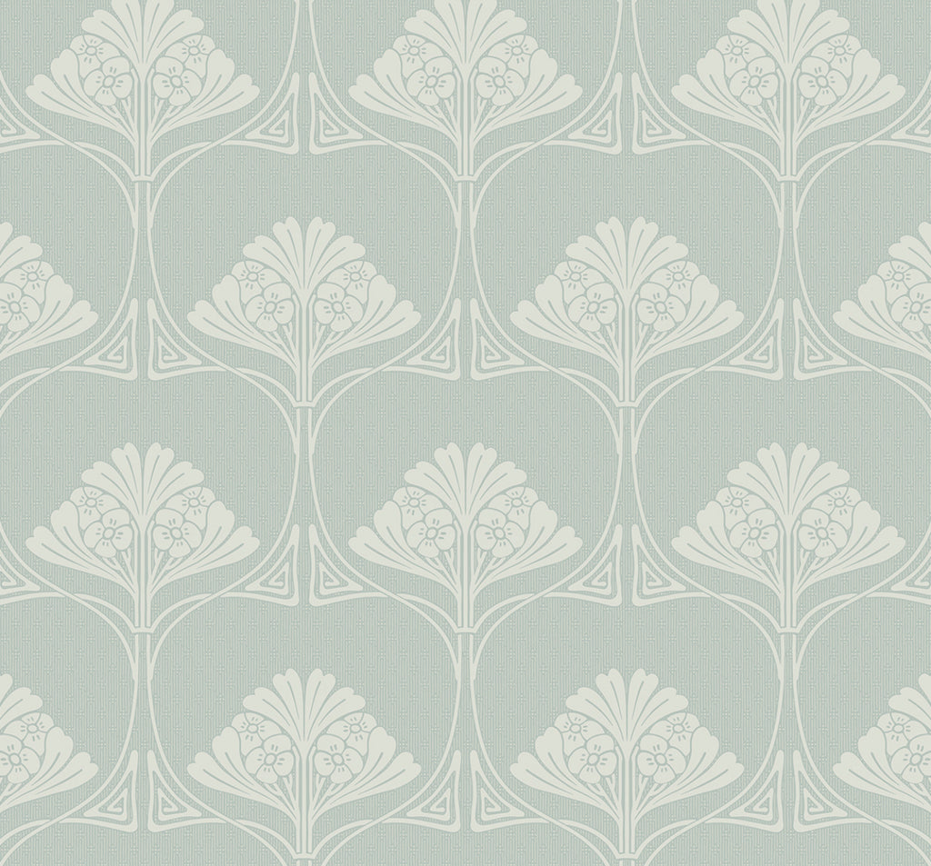 Malibu PS Deco Floral Vintage Floral - Aloe Mist | Peel and Stick Removable Wallpaper