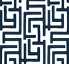Malibu PS Graphic Maze Contemporary Abstract - Dark Blue | Peel and Stick Removable Wallpaper